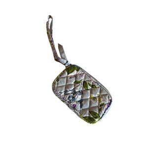Vera Bradley Quilted Wristlet Wallet With Floral Pattern & Zipper Closure